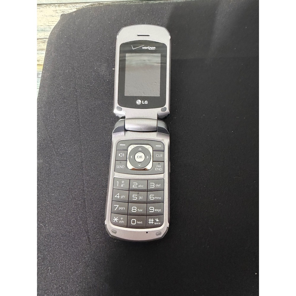 LG VX5500 Flip Phone Small Gray Good Verizon Wireless Dual Display Camera